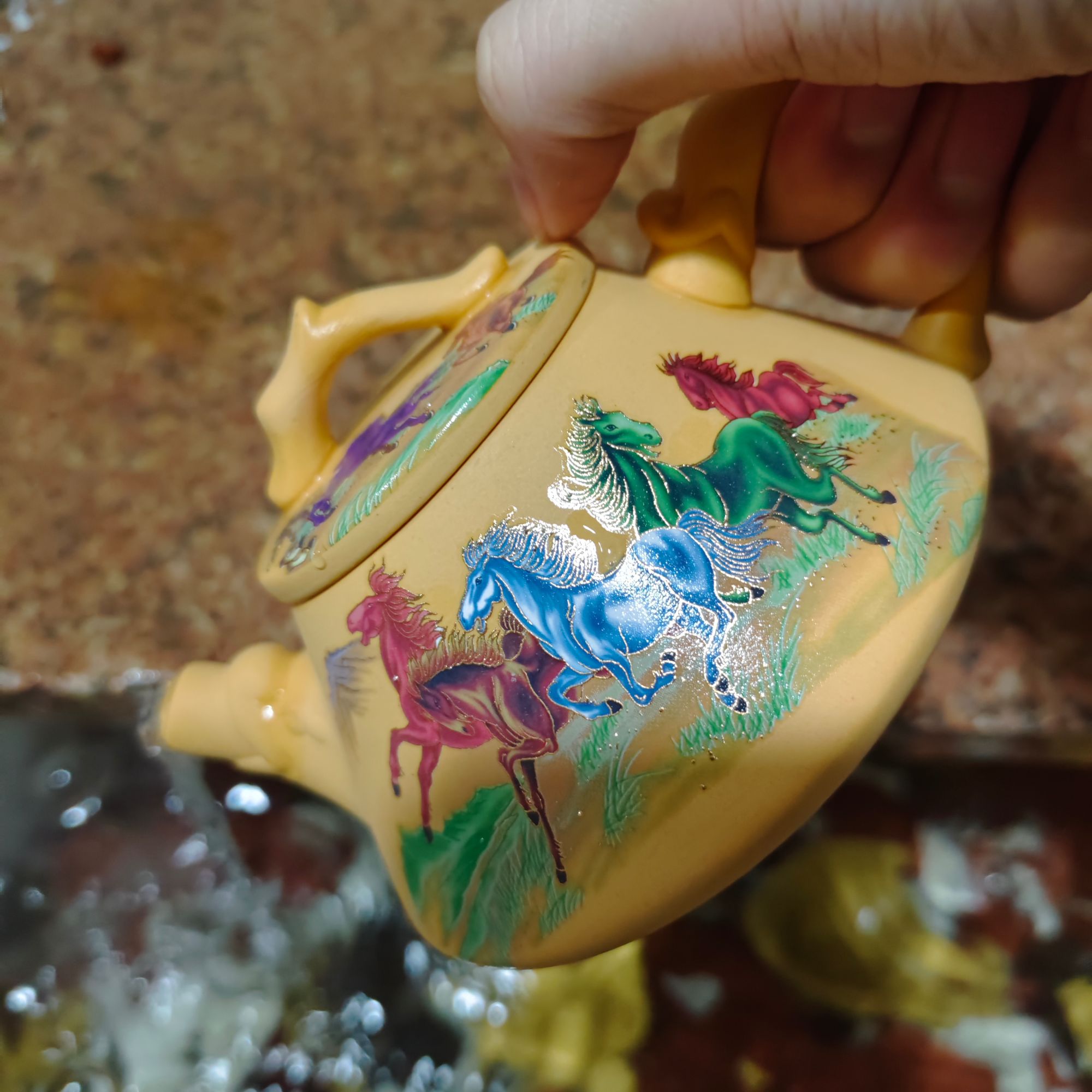 【闪购商品】A黄段泥马到成功（遇热变色）石瓢壶