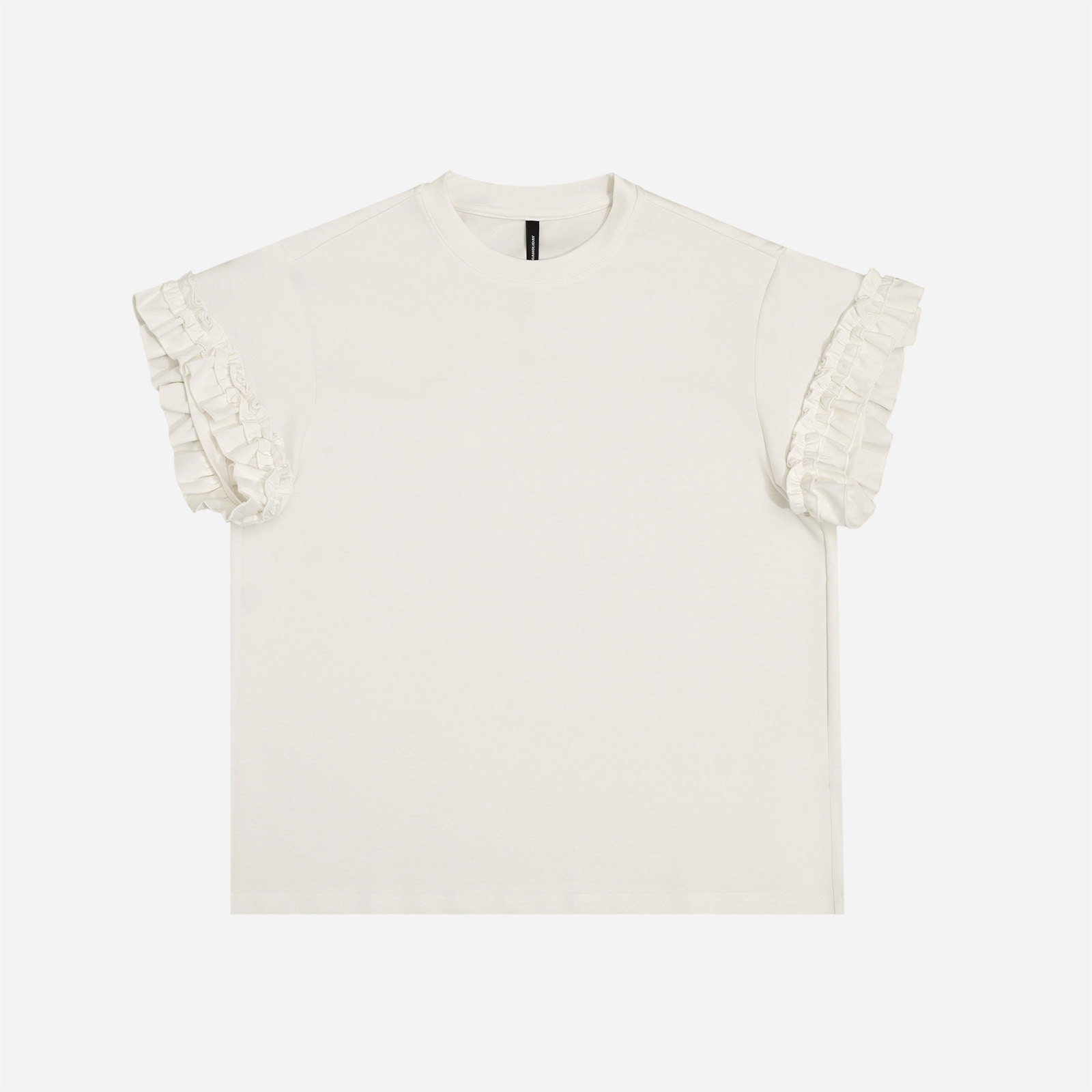 GGAHOLIDAY夏季时尚休闲简约宽松荷叶边拼接百搭显瘦套装152608