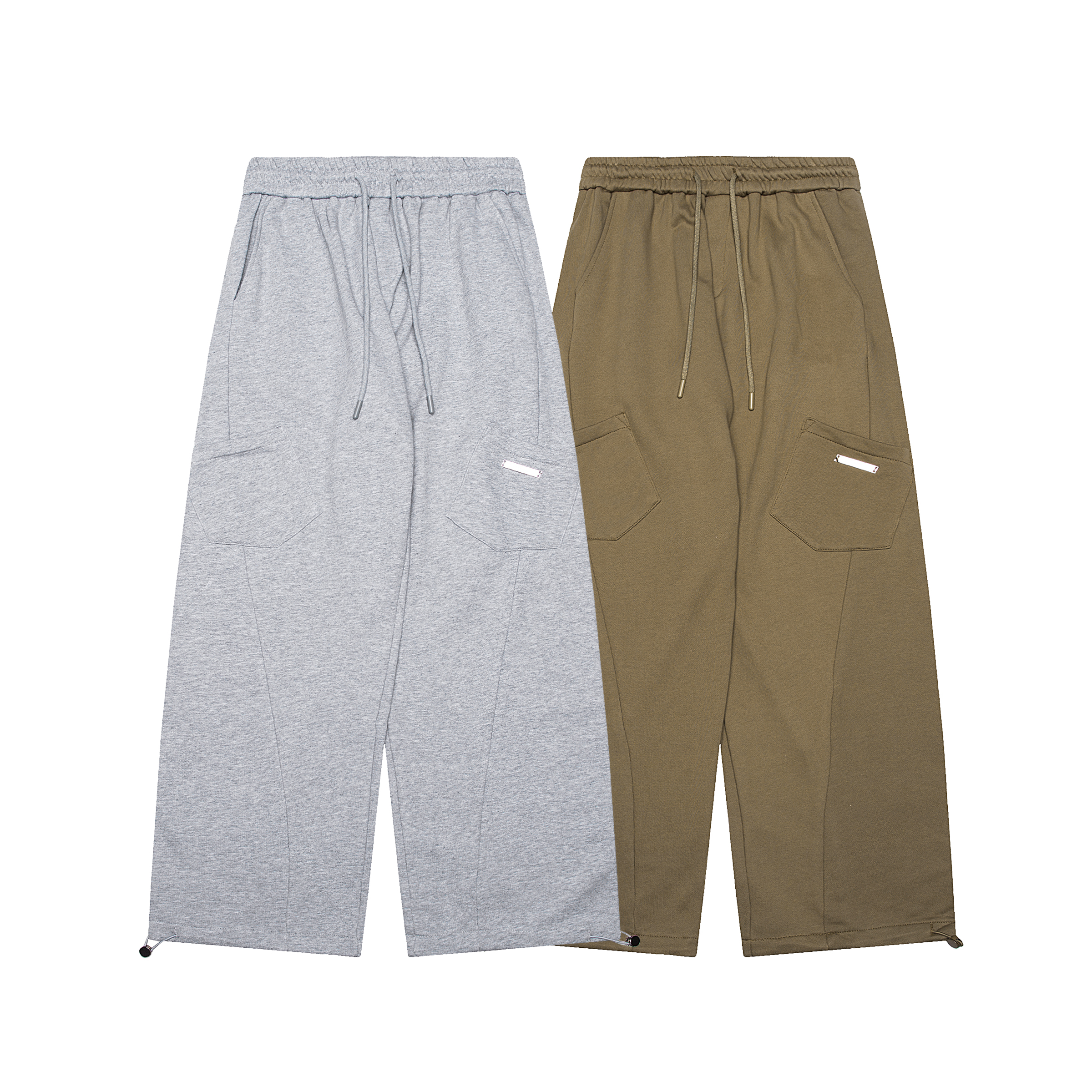 YZ006美式弯刀裤水洗解构卫裤潮牌直筒宽松阔腿裤运动休闲长裤