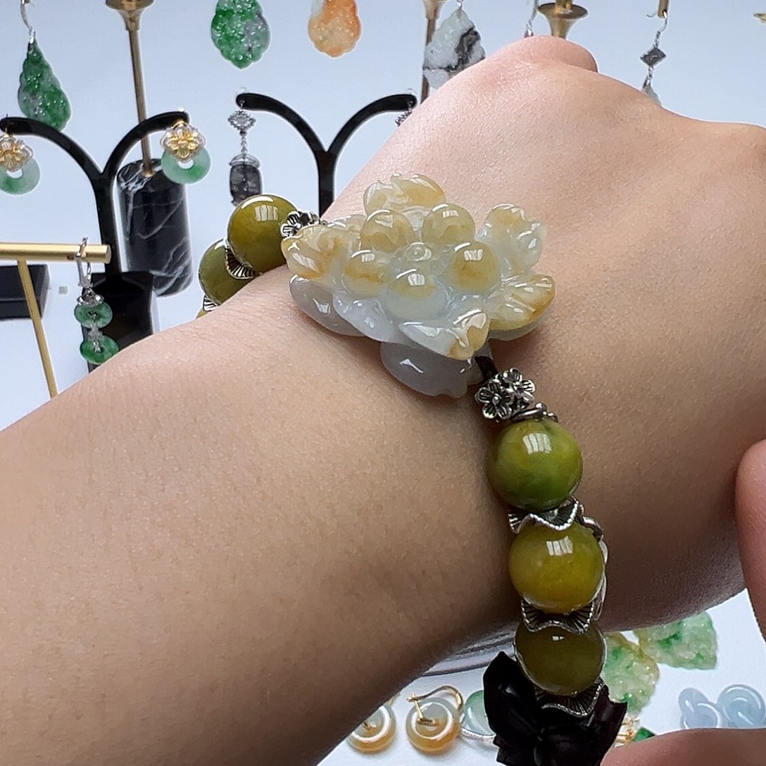 翡翠未镶嵌耳饰天然缅甸A货翡翠