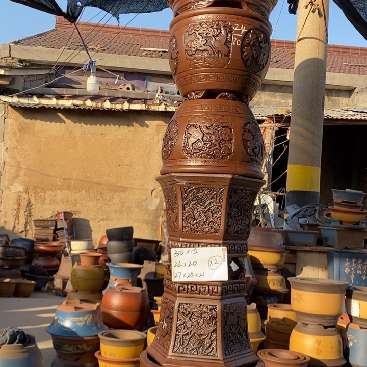 紫砂花盆开工大吉啦啦