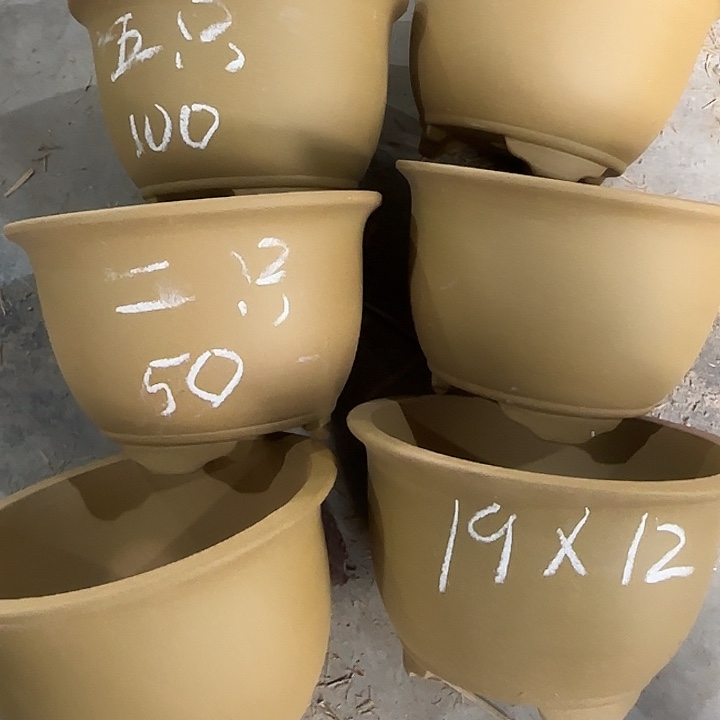 19×12六只黄段泥小号     