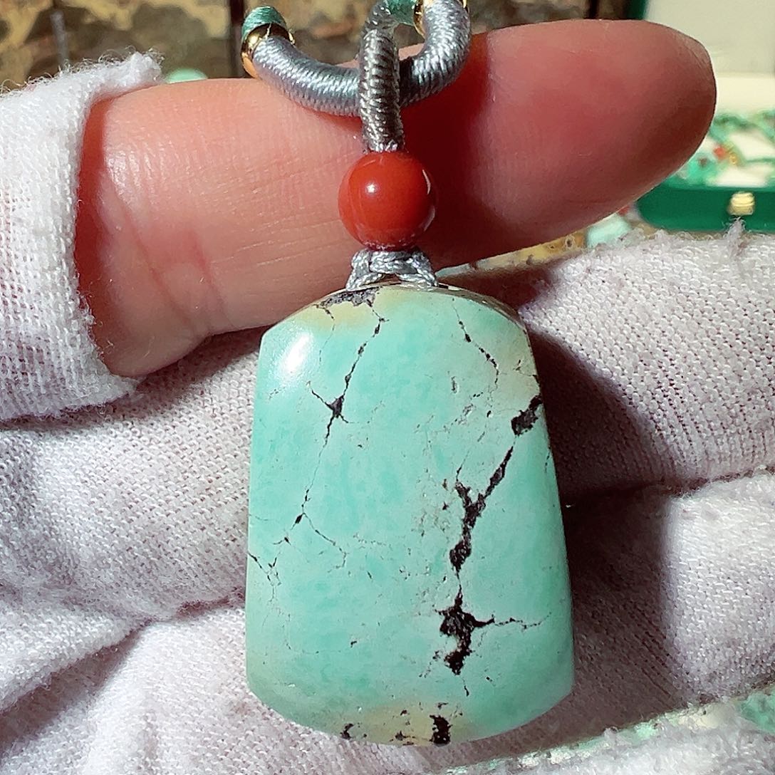 绿松石无事牌未镶嵌