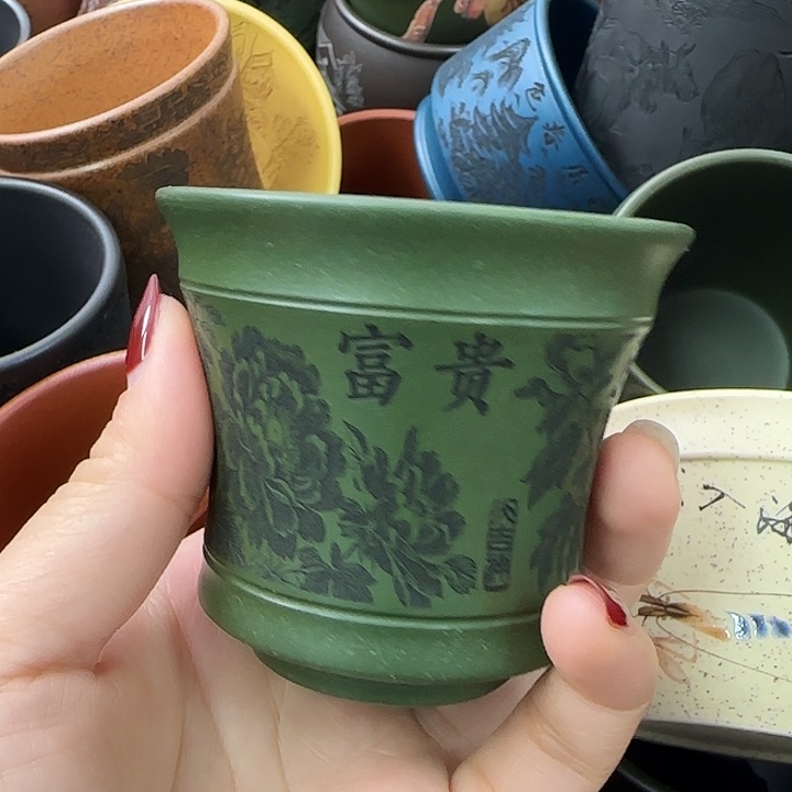 紫砂茶杯紫砂主人杯大放漏