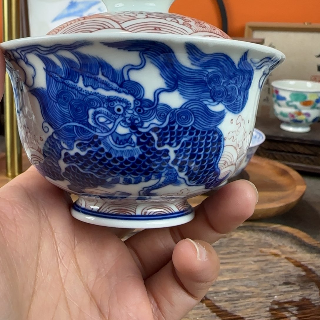 瓷片景德镇手绘青花茶器489