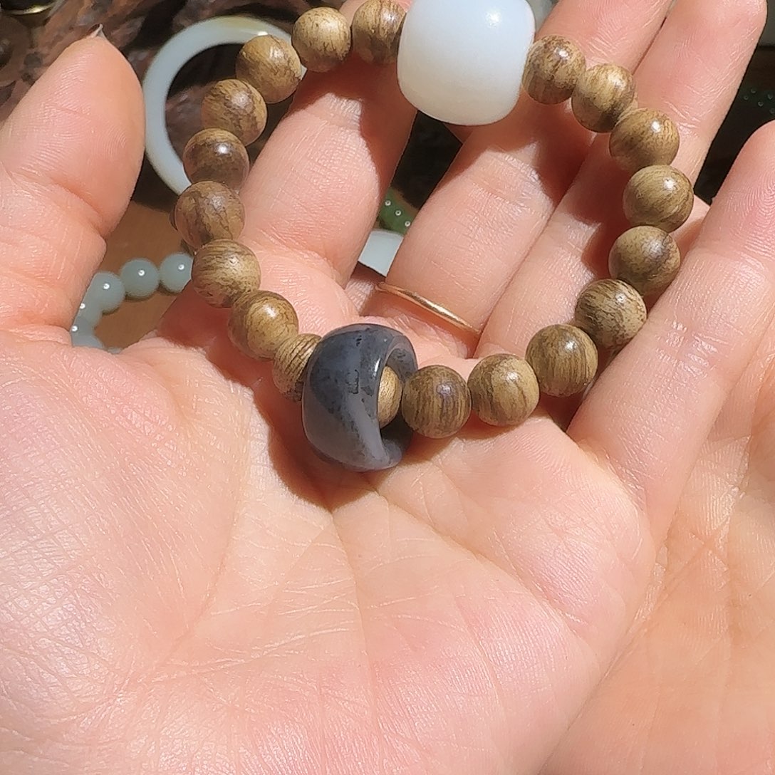 和田玉未镶嵌手链