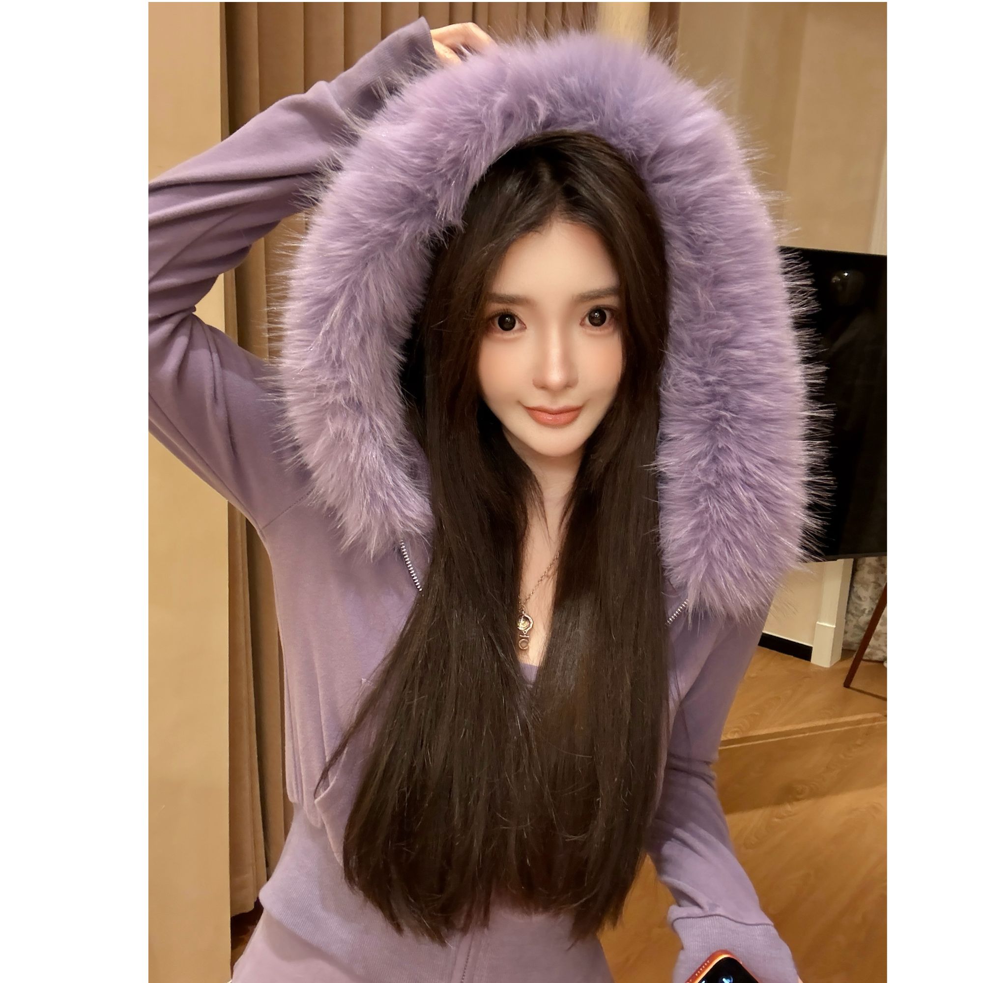 GUIDI GUDI【紫极光】高级感时尚浪漫风三件套套装/黄加蓝