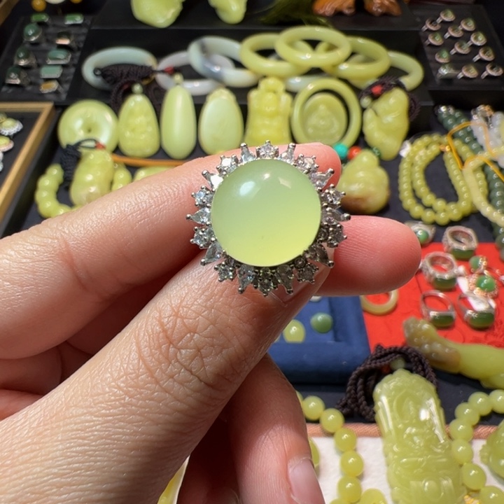 和田玉（黄玉）颈饰银S925镶嵌