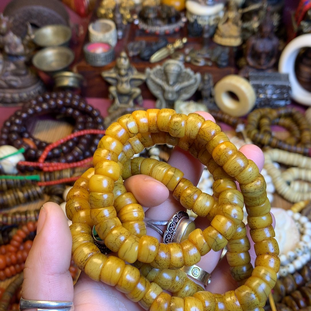 星月菩提吊坠藏传原生态喜马拉雅艺术品