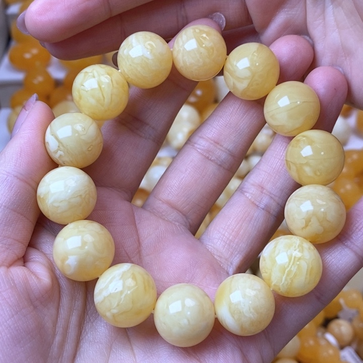 琥珀未镶嵌手串天然无优化琥珀蜜蜡