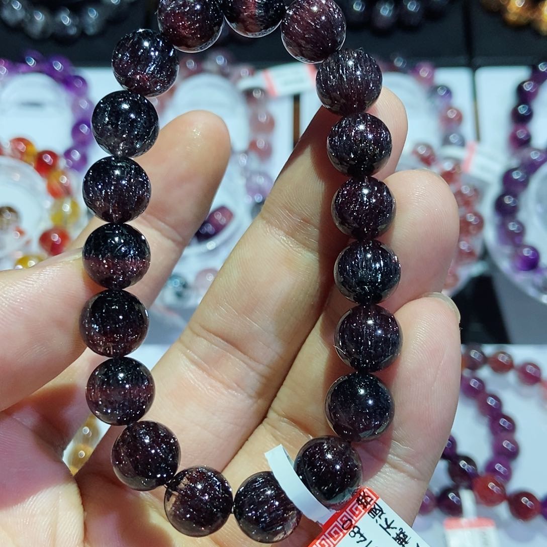 未镶嵌手链水晶黑加仑10.8