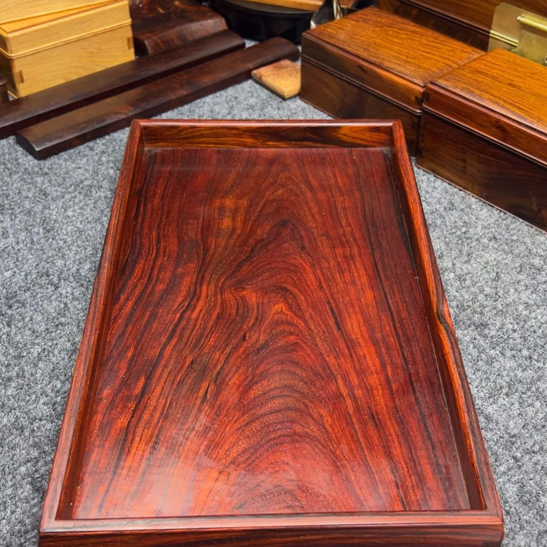 木微凹黄檀茶盘尺寸40×23×3.6