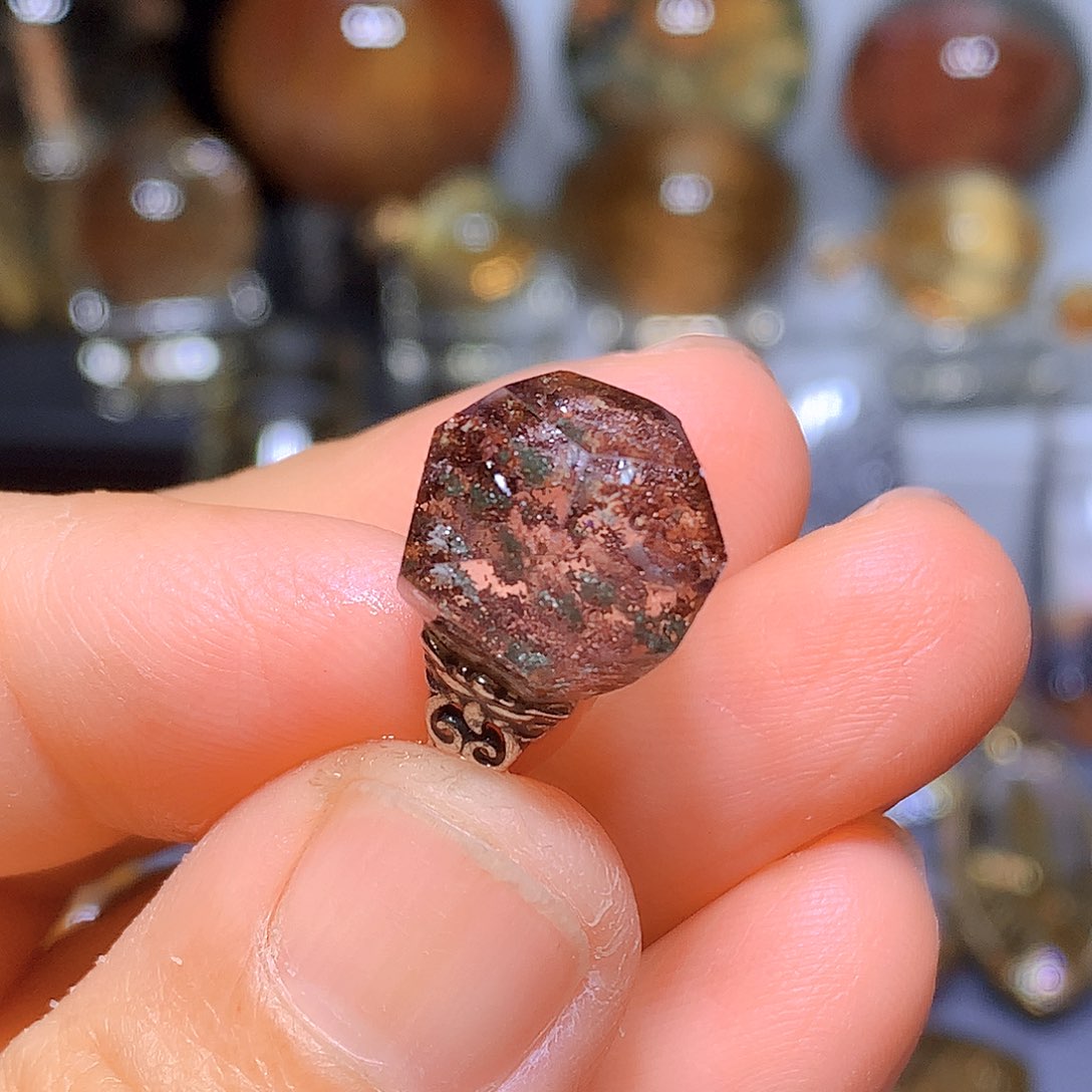 水晶戒指银S925镶嵌天然水晶