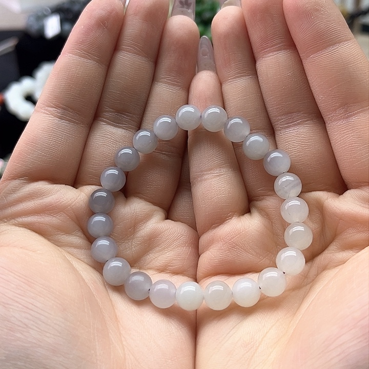 和田玉颈饰未镶嵌半山水8m m