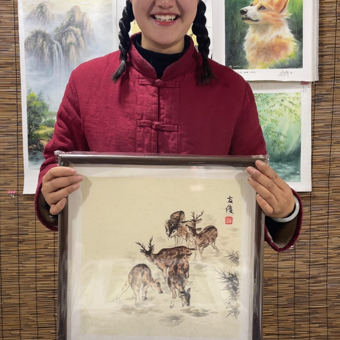 油画薇爽恭喜竞拍成功