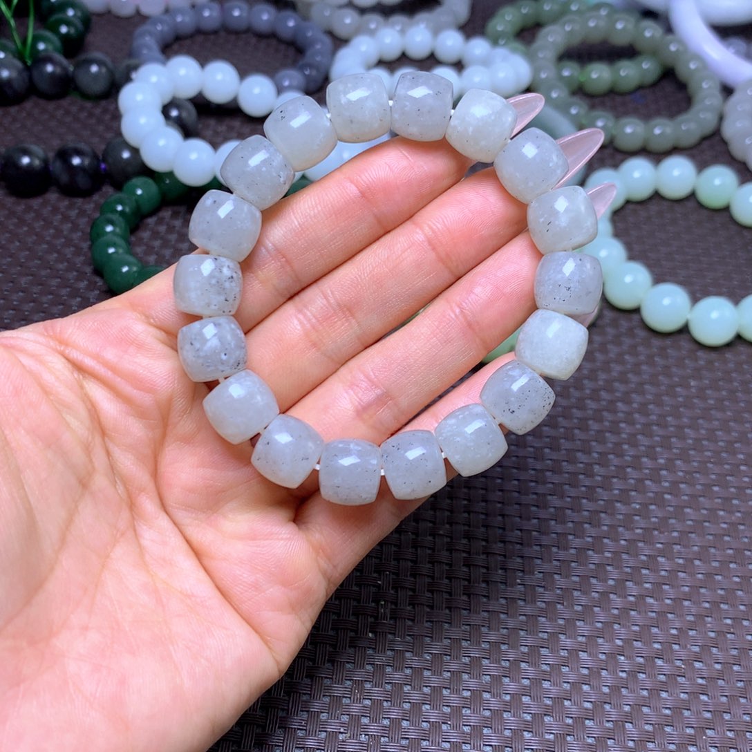 和田玉未镶嵌手串卡12