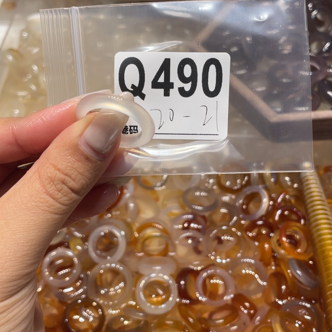 玛瑙/玉髓未镶嵌戒指490