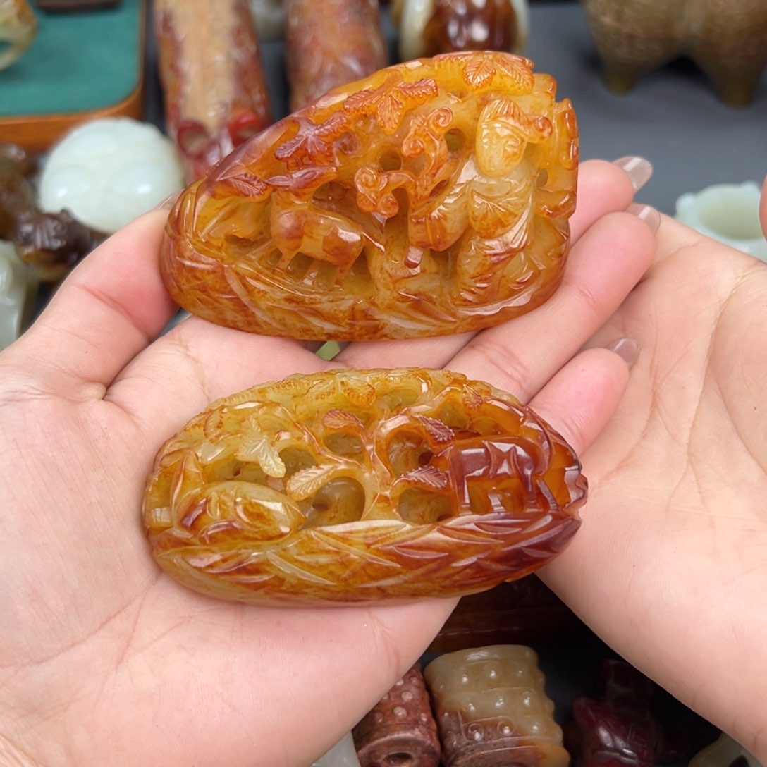 和田玉（糖玉）颈饰未镶嵌用****5