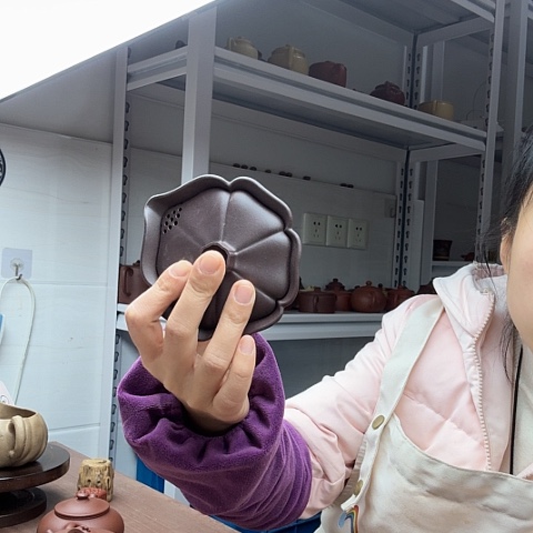 紫泥盖碗，拍下有赠品