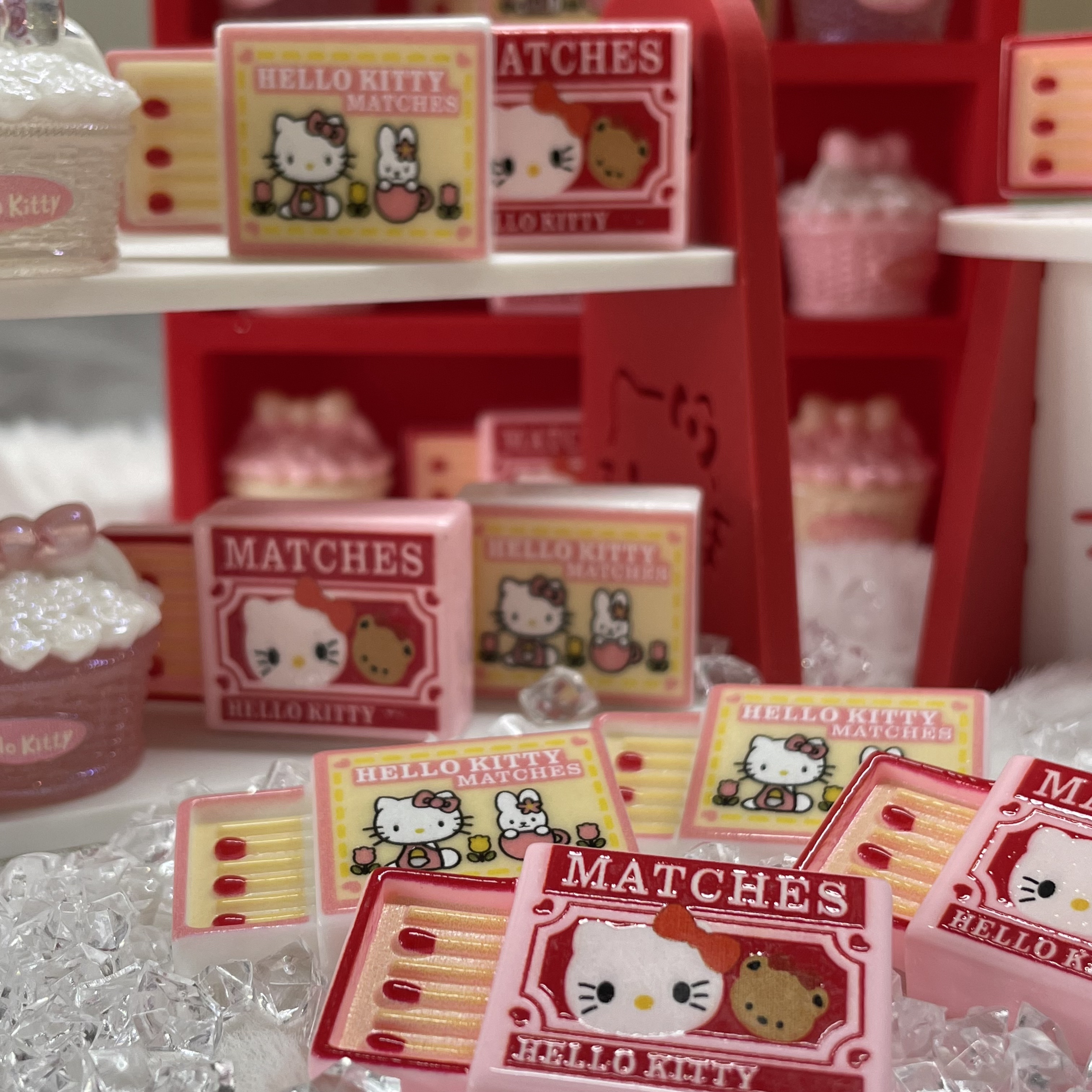 爱爱妈定制kt火柴盒微缩食玩  手机链diy材料 手机挂件