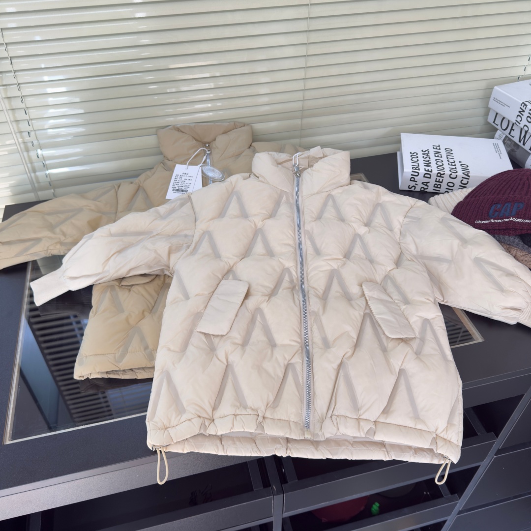 羽绒服【立领双色】羽绒服中长款时尚保暖90%白鸭绒男女儿童服装