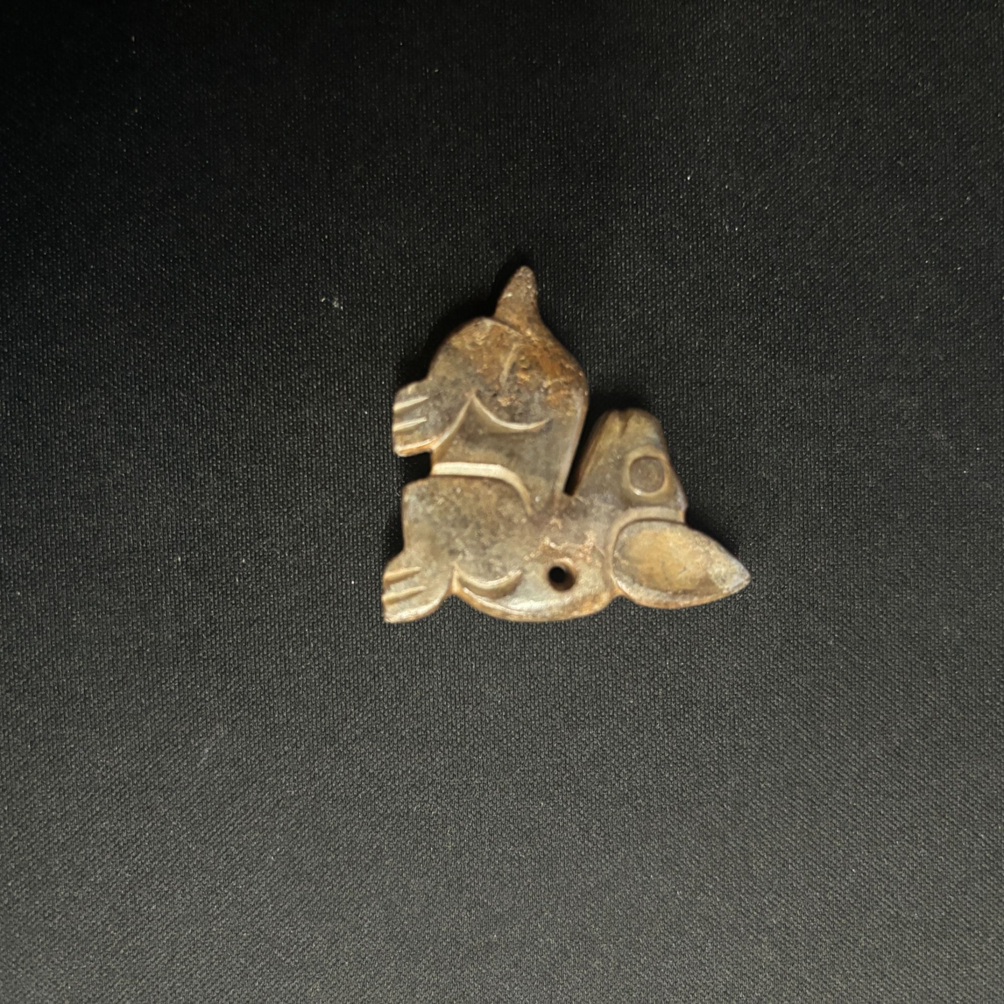 明代和田玉小鹿花件-NX