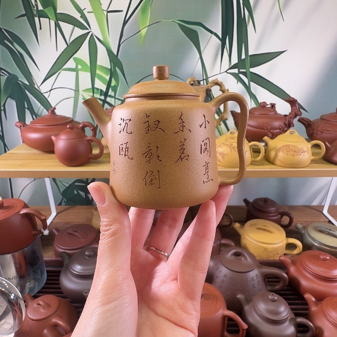 紫砂茶壶国工蒋洁半手工老段泥汲直100