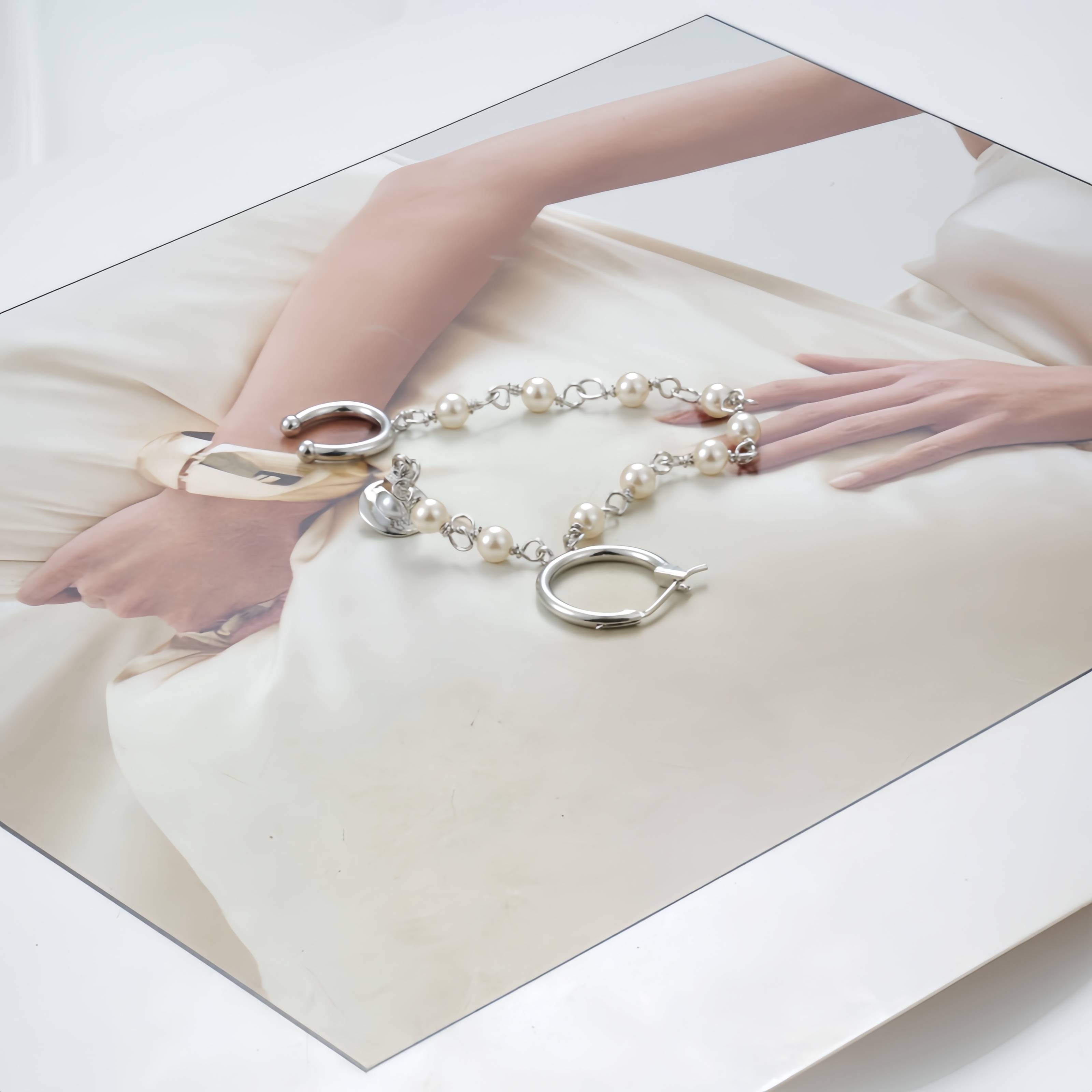 铜合金仿珍珠耳饰 耳环9240