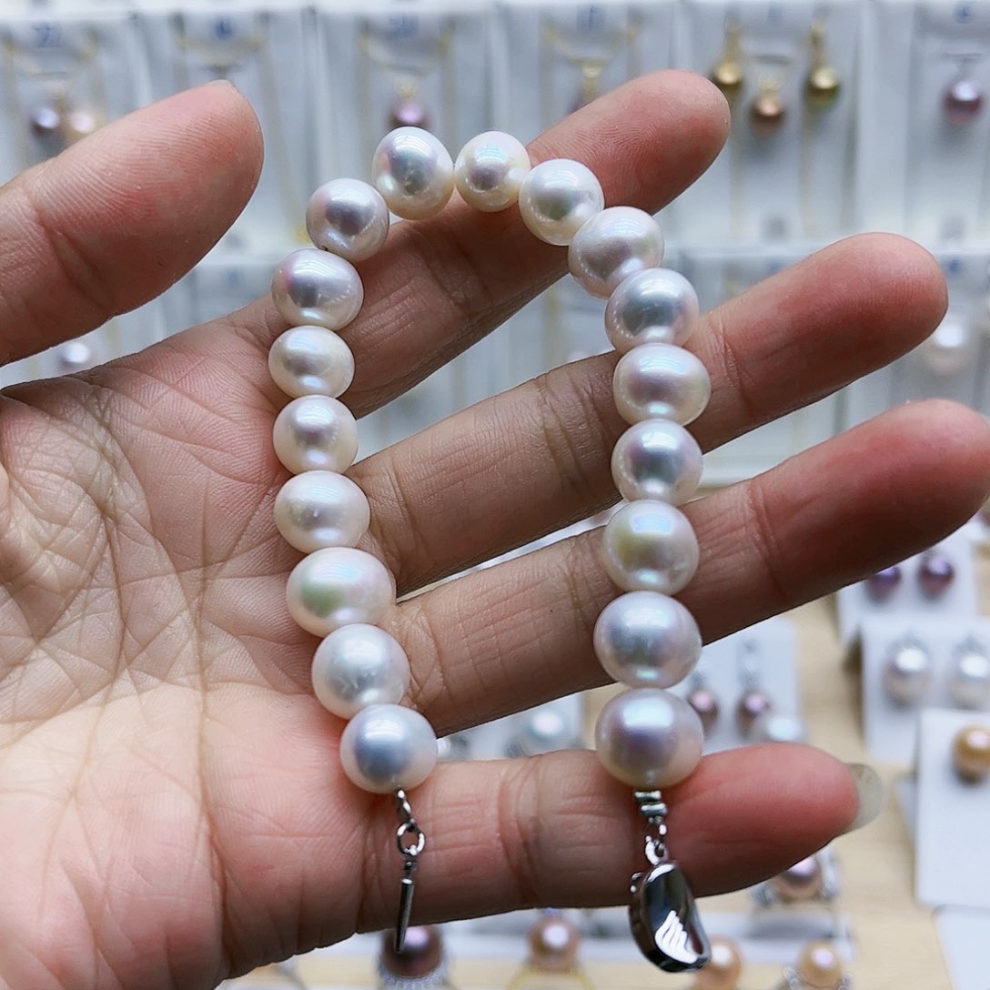淡水珍珠手链银S925镶嵌