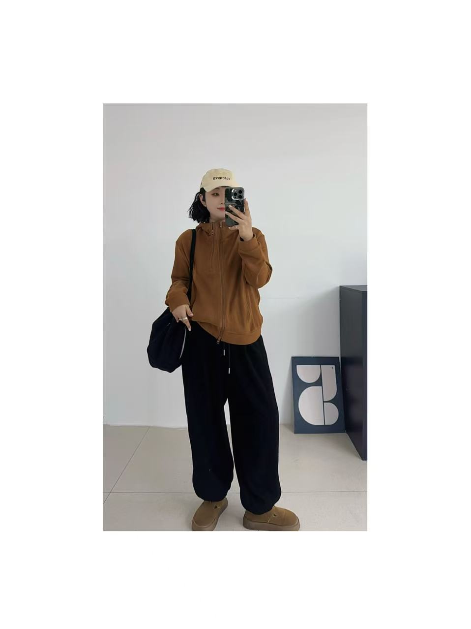 【拉链德绒】设计感显瘦连帽双拉链德绒上衣3618