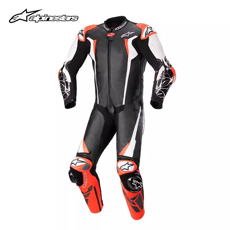 a星alpinestars赛道连体皮衣ABSOLUTE V2防摔赛车服比赛袋鼠皮男