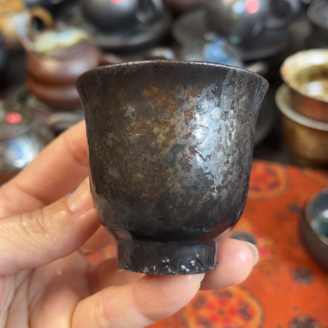 柴烧茶器主人杯杯柴烧