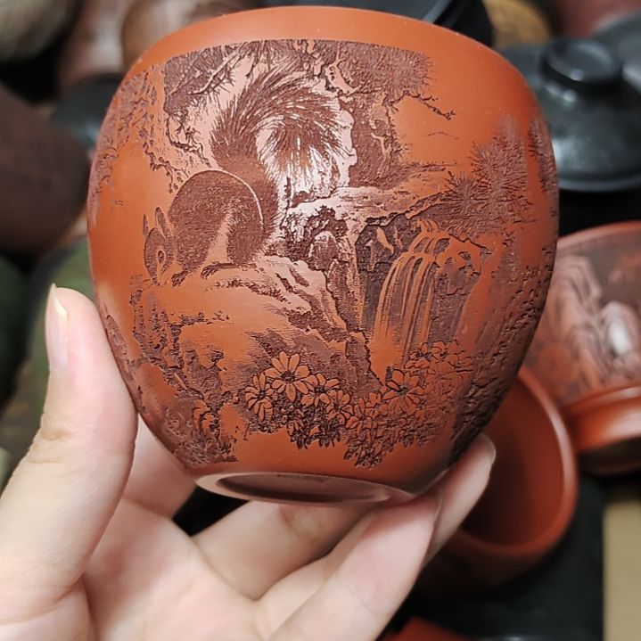 茶杯紫砂宜兴紫砂茶具正品