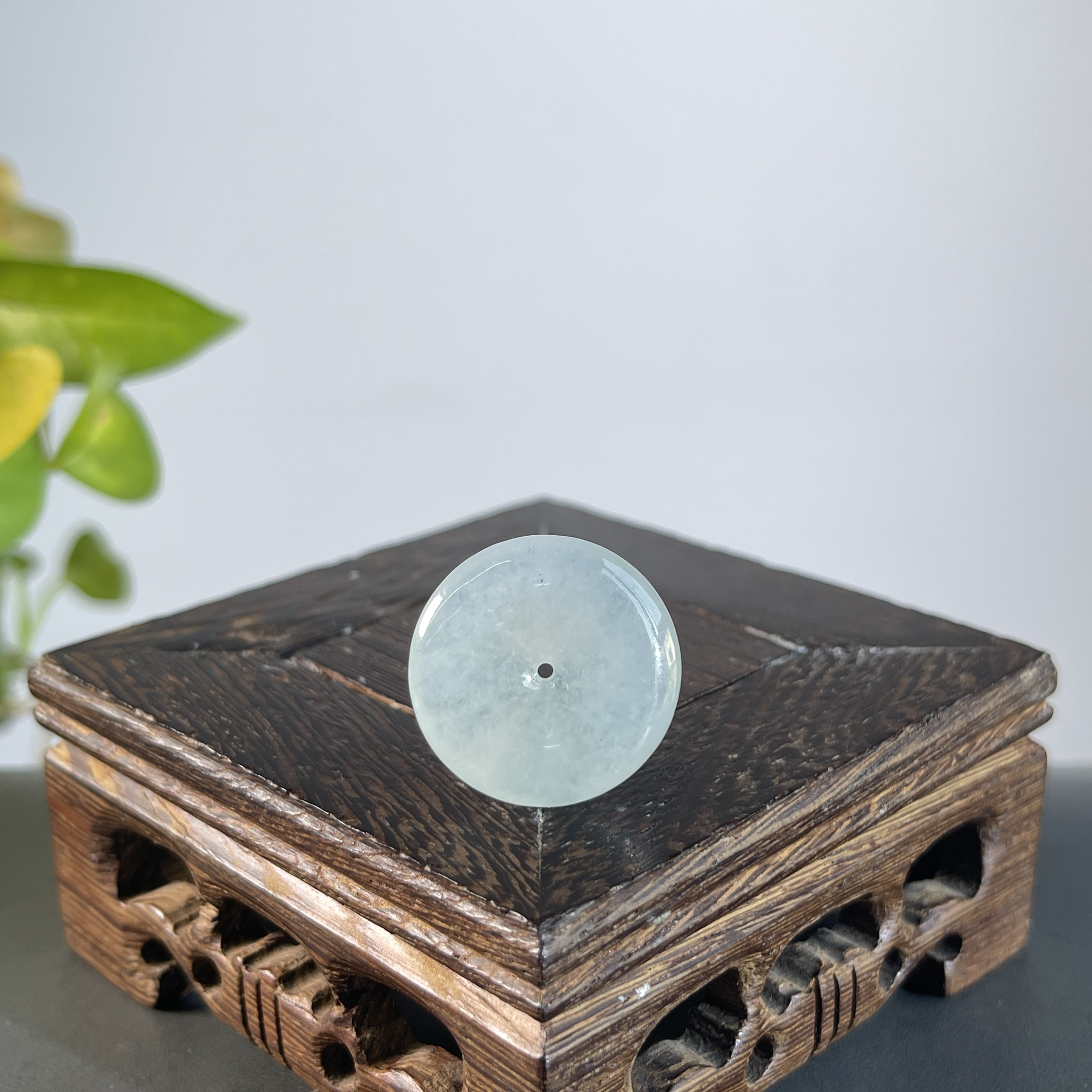 JGB01-195  天然缅甸A货翡翠  平安扣