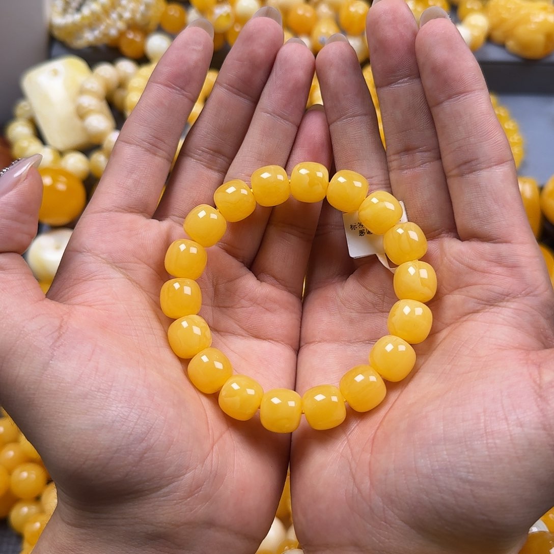 琥珀珠宝奇石未镶嵌同料13mm