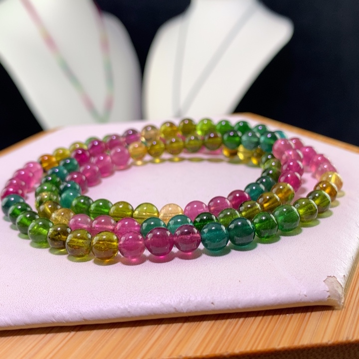 双色碧玺手链未镶嵌