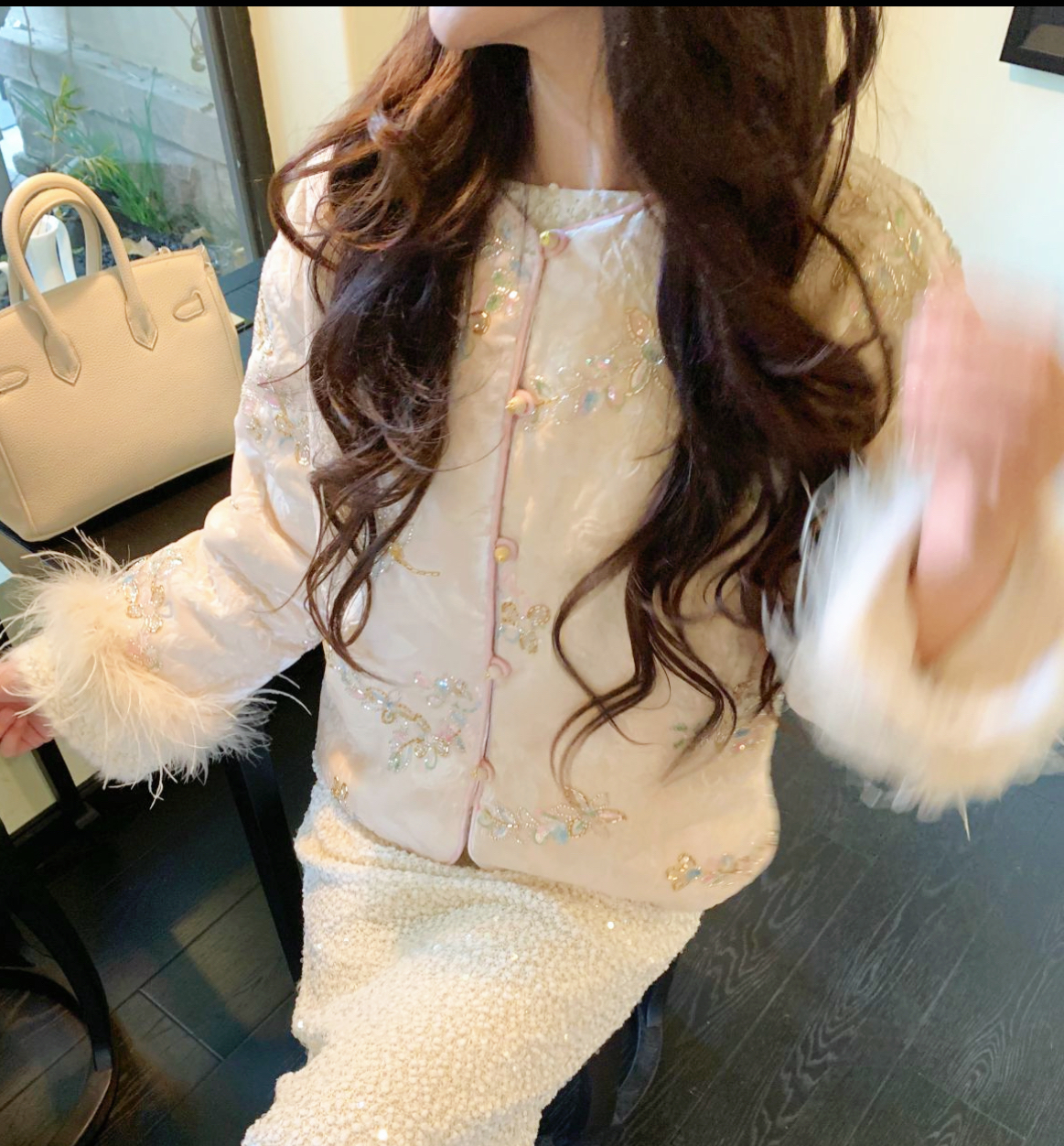 【暖玉流光】新中式外套名族风刺绣提花设计师