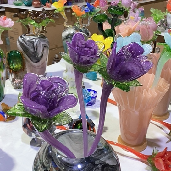 琉璃L****i高度45厘米紫色玫瑰花