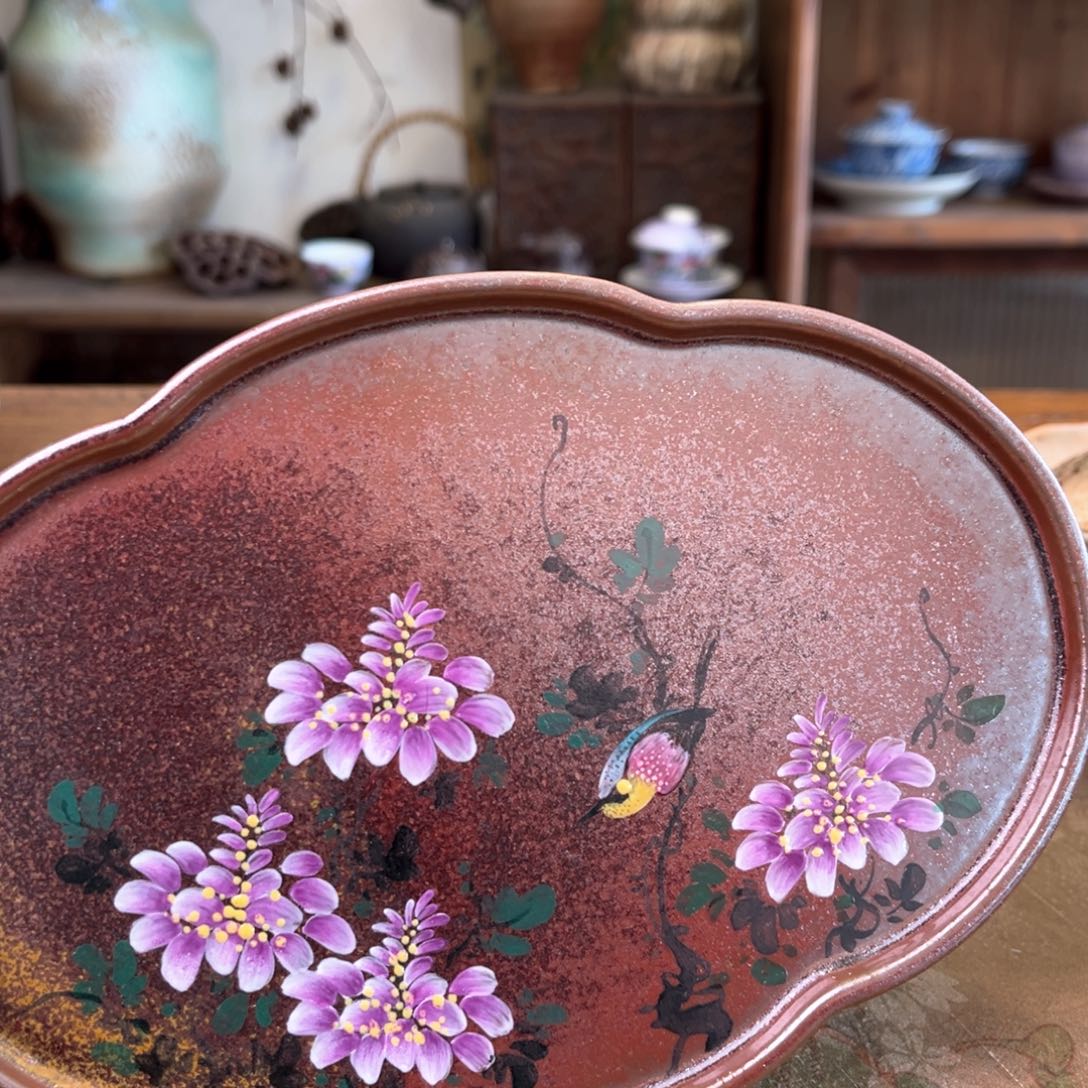 杯柴烧手工手绘陶瓷