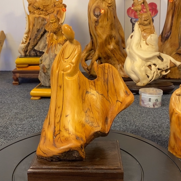 柏木（崖柏）崖柏无相佛摆件根雕工艺品