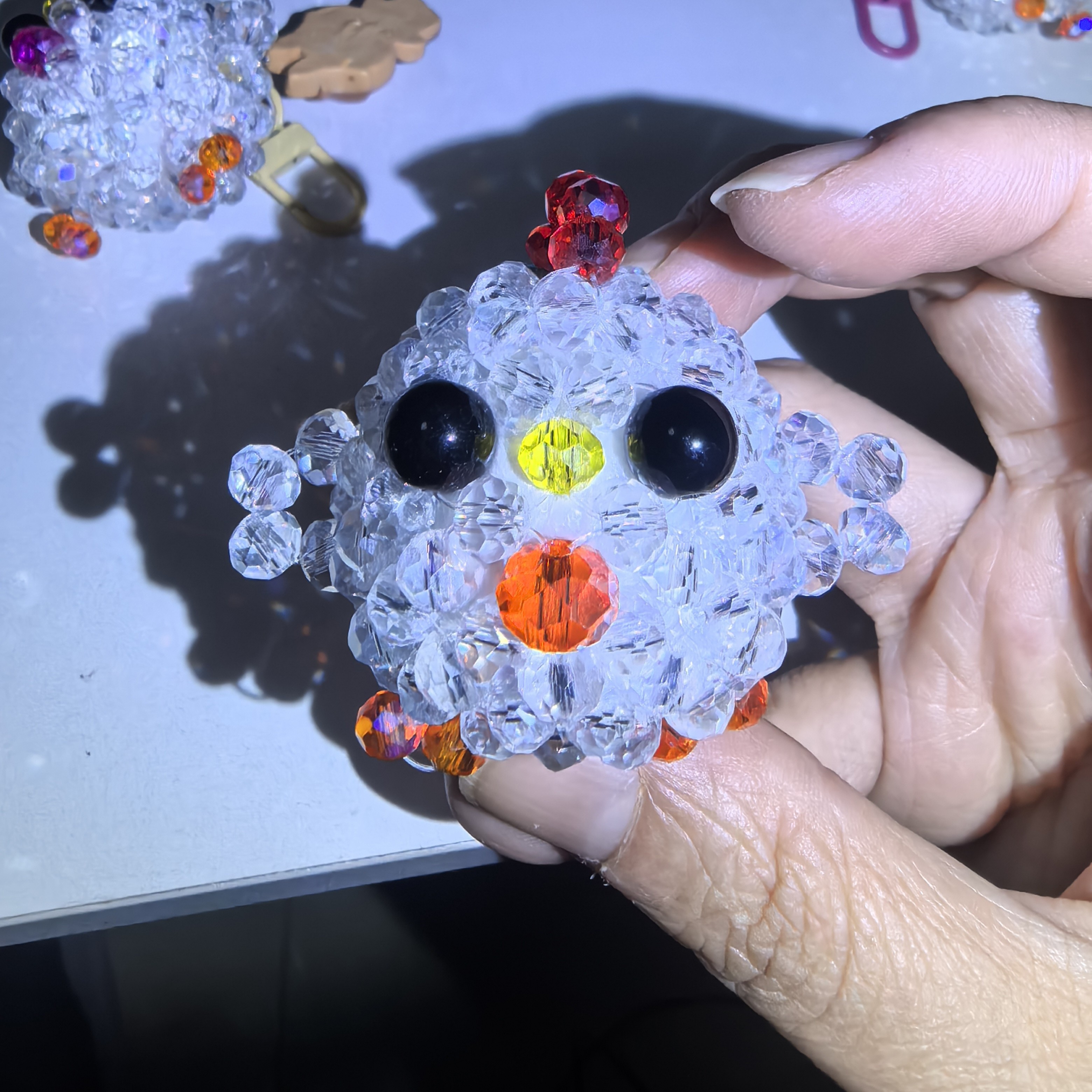 公鸡卡6 手工串珠成品晶晶