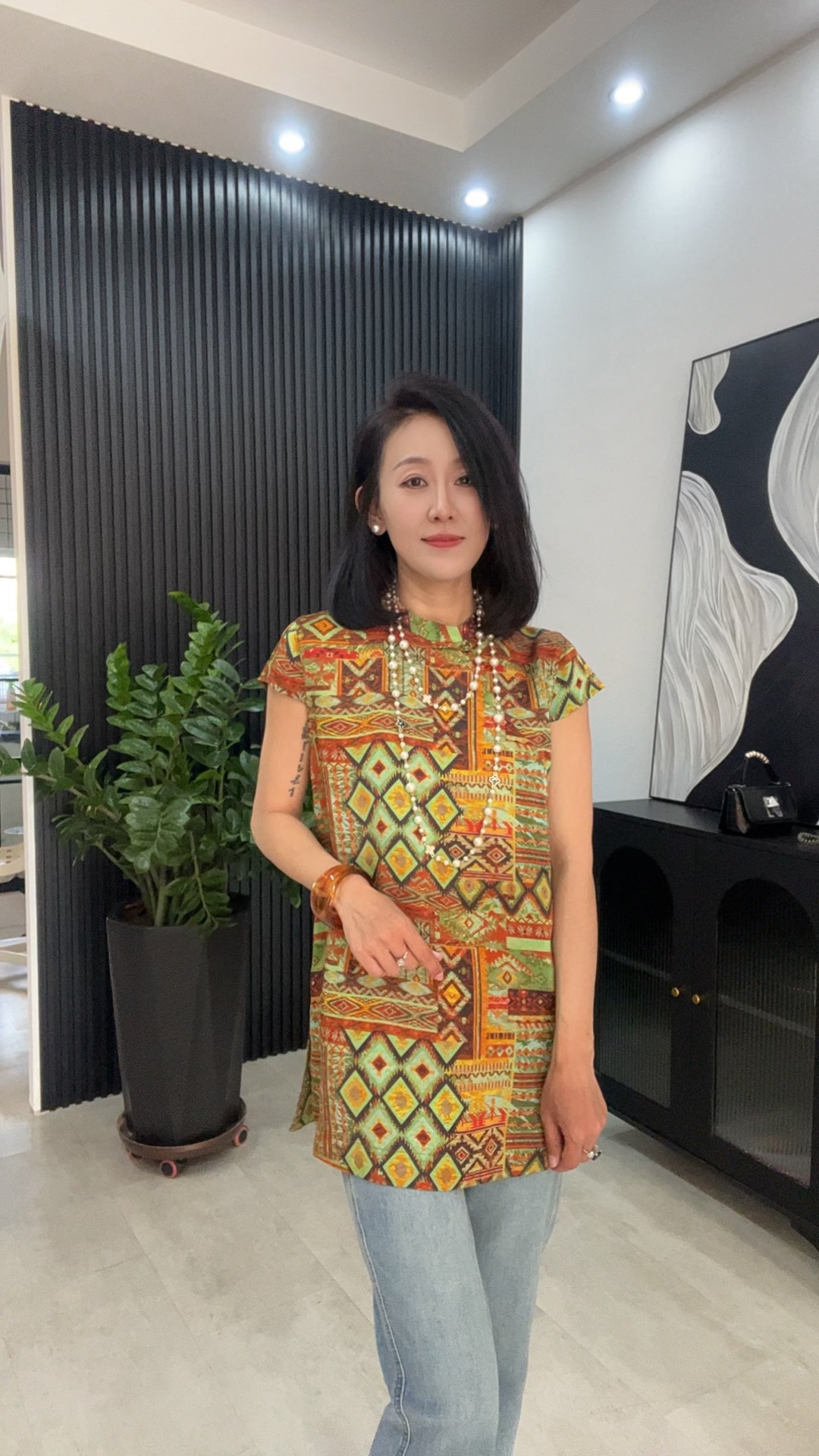 【韵】新中式立领斜襟盘扣上衣夏季