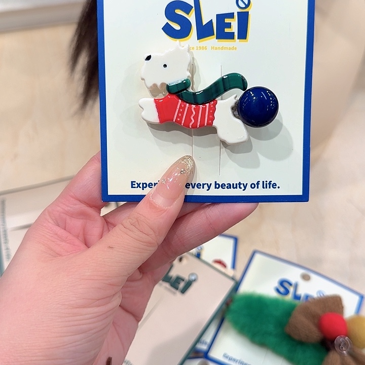 红毛衣小狗鸭夹15