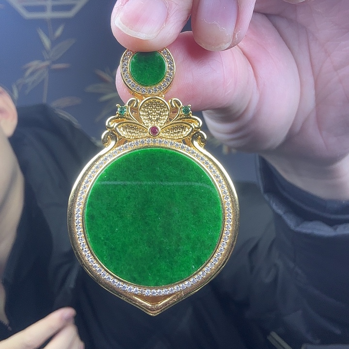 翡翠吊坠(不含链)银S925镶嵌智**甜特价 新年