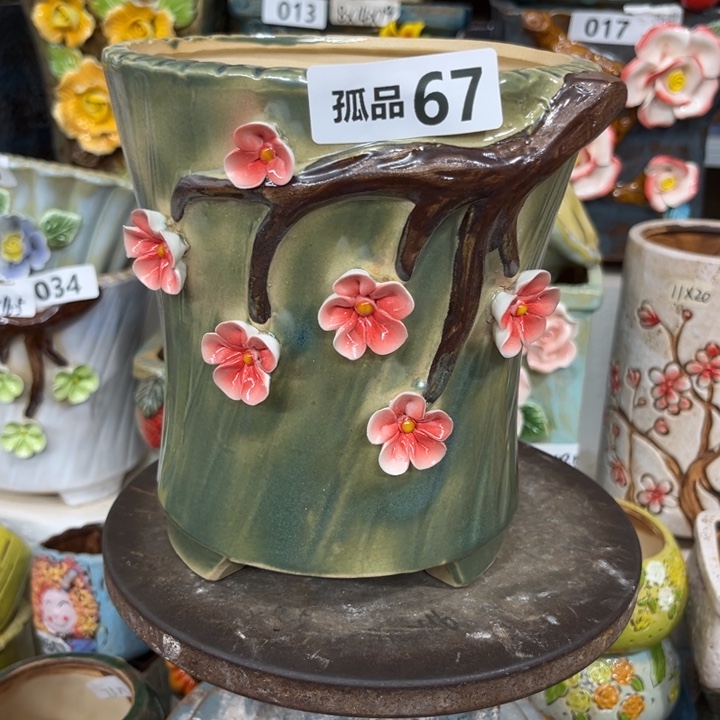 紫砂花盆粗陶材质多肉花盆