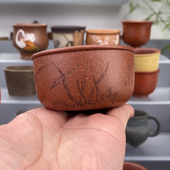 紫砂茶杯宜兴紫砂主人杯