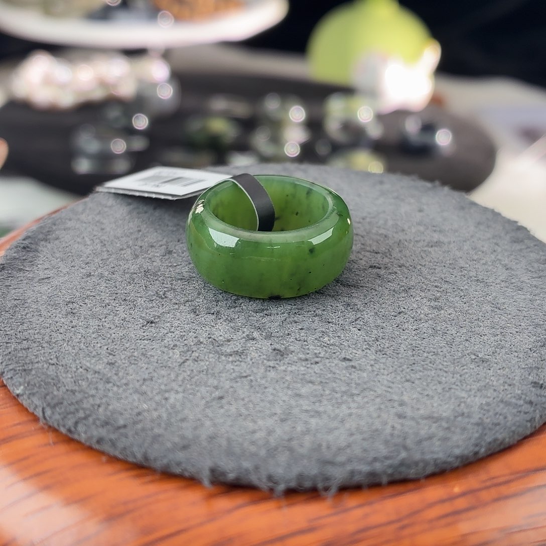 和田玉未镶嵌戒指b137碧玉轮胎15.1不退换