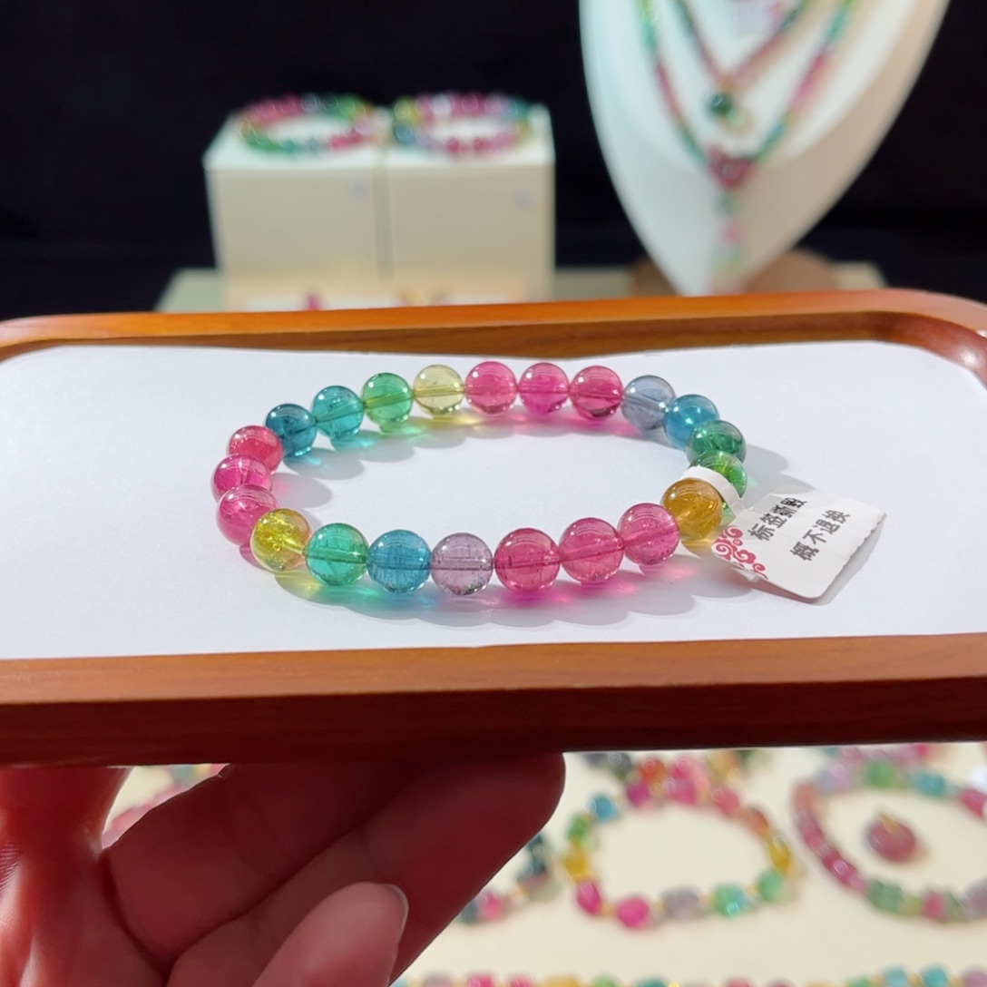 碧玺手串未镶嵌手串