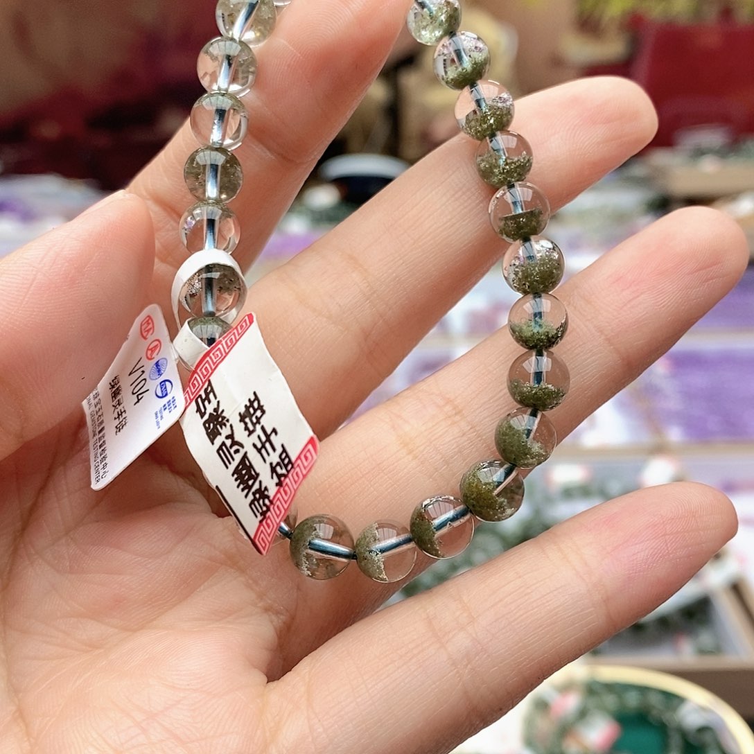 水晶手链未镶嵌V104绿幽灵
