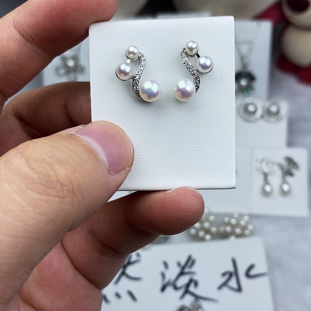 未镶嵌耳饰淡水珍珠